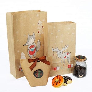 Advent calendar 2022 to fill yourself & make yourself, DIY Christmas calendar, set of 24 x paper kraft bags, hang tag, clips, stickers