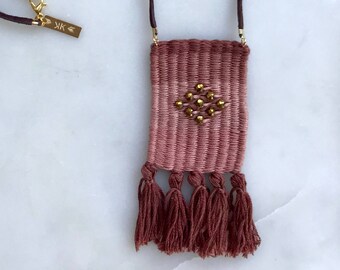 Woven Necklace | Pendant Necklace | Mini Weave | Boho Jewelry