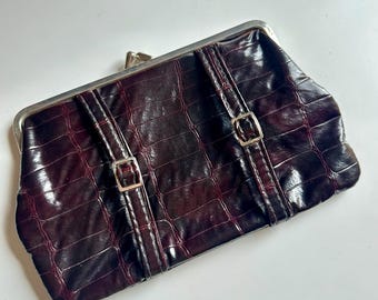 Vintage Rouge Leather Purse