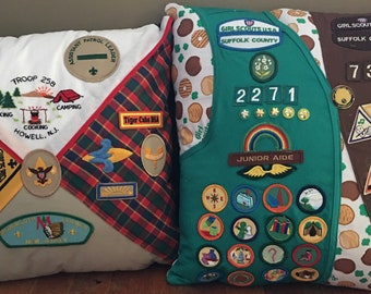 Custom Boy or Girl Scout Memory Pillow