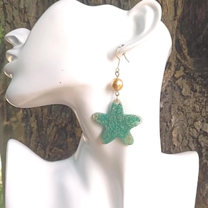 Resin &quot;starfish&quot; earrings.