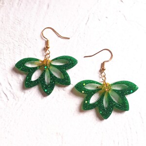 Resin flower earrings