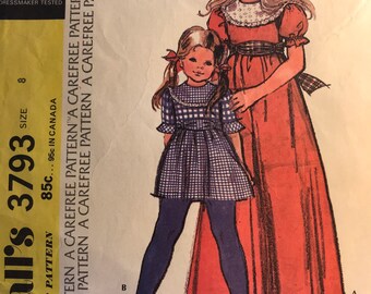 Vintage McCall’s 3793 Child’s Dress Pattern