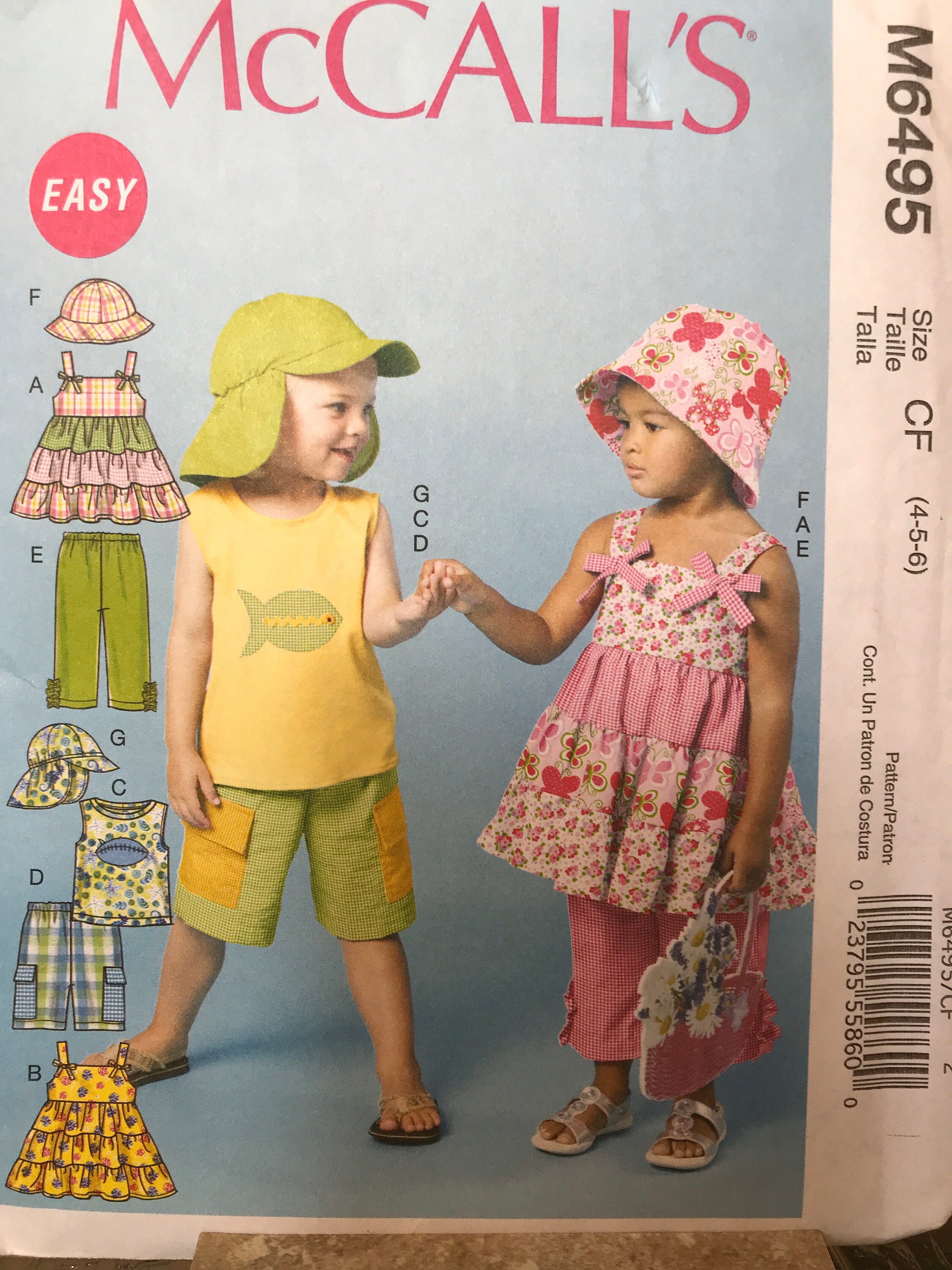 McCalls Childrens Pattern 6495 Etsy