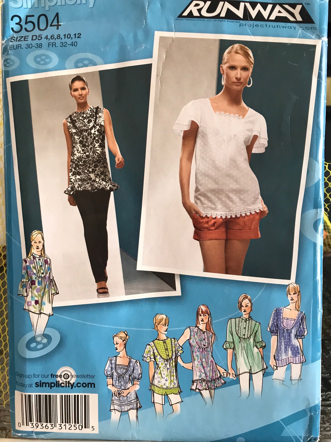 Simplicity Project Runway Pattern 3504 Etsy