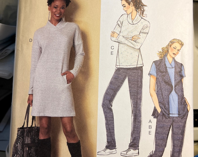 Butterick Schnittmuster 6388 - Weste, Top, Kleid Und Hose Nähanleitung