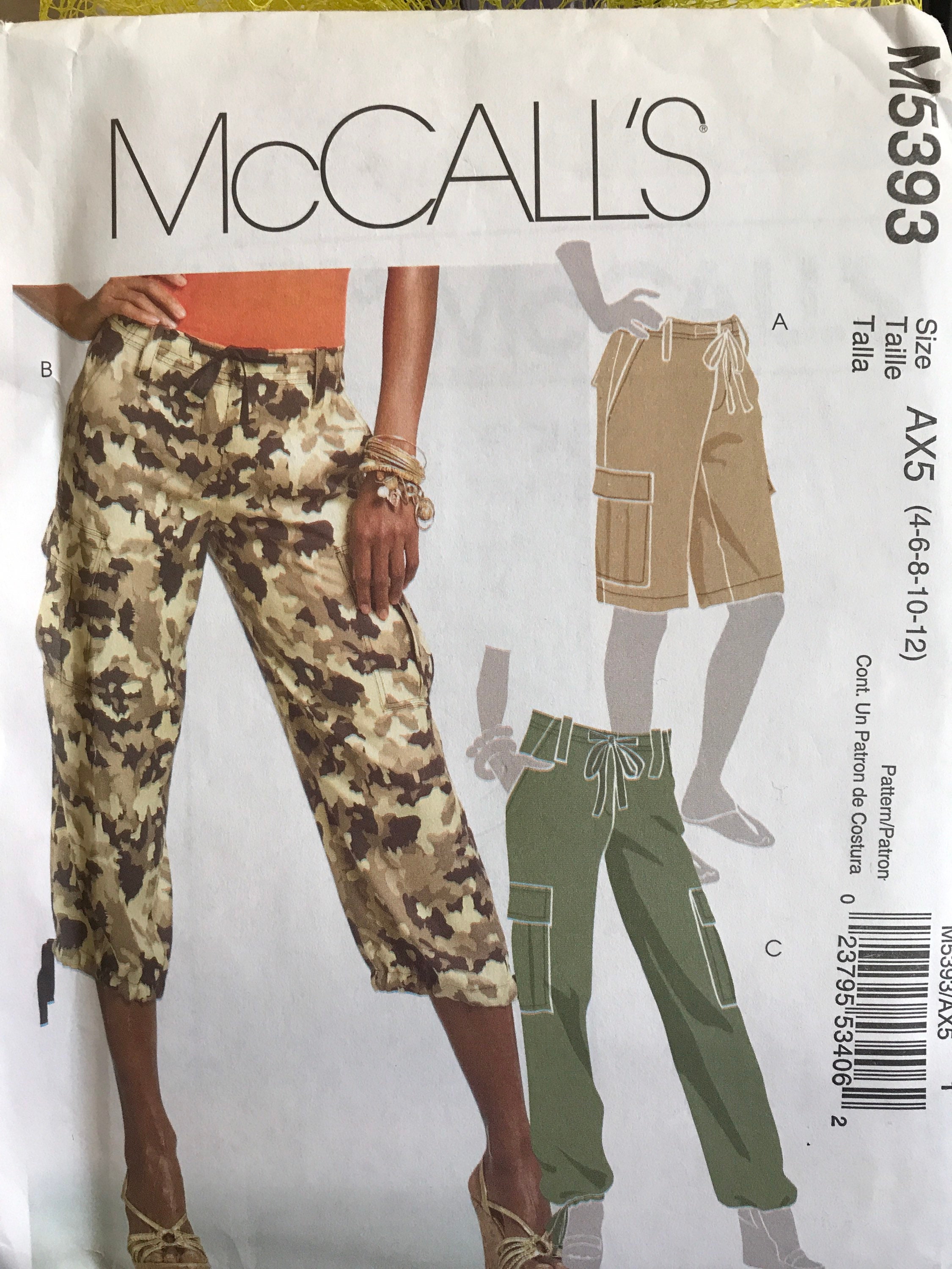 McCalls Shorts and Pants Pattern 5393 Etsy
