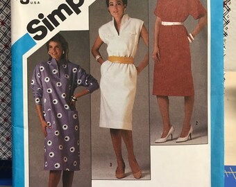 1984 Vintage Simplicity Dress Pattern 6448