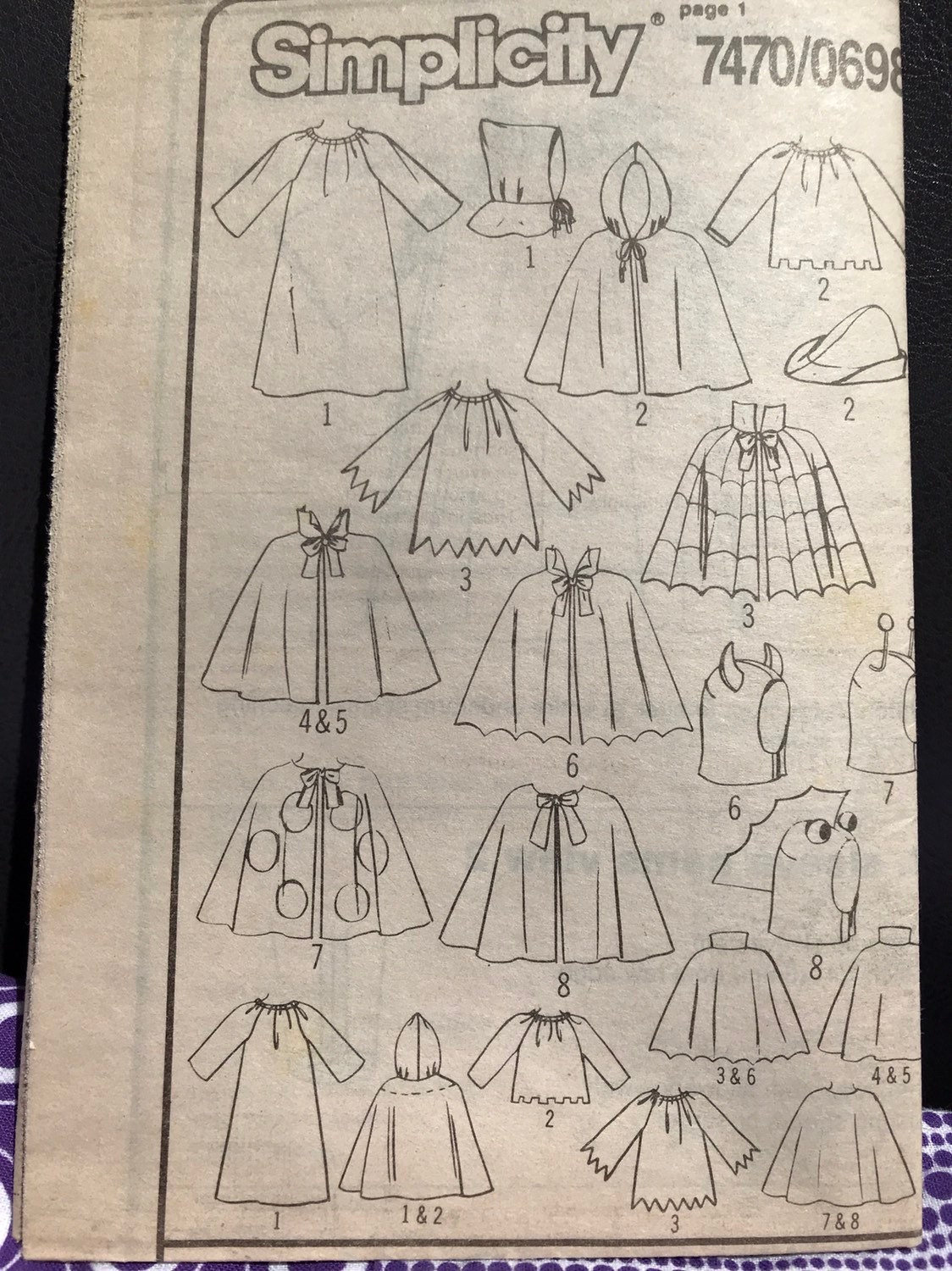 Vintage Simplicity Halloween Pattern 7470 for Children - Etsy