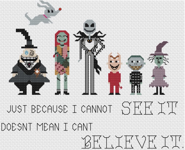 Nightmare Before Christmas Inspired Pattern - Etsy