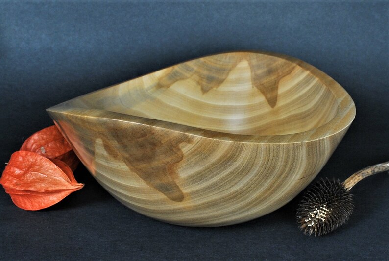 Natural Edge Madrone Wood Bowl, Hand Turned Salad Bowl, Large Madrone