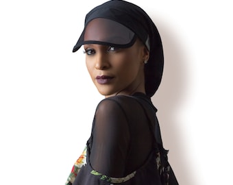 Hairbrella 100% Waterproof Rain Hat, Satin-Lined Cap, UV Sun Protection, Full Hair Coverage, Packable Travel Accessory