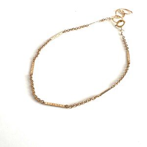 Dainty bar chain anklet, delicate anklet, layering anklet, 14k gold filled chain, gold anklet, everyday anklet, handmade jewelry