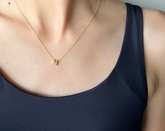 Gold Initial Necklace: 14k Gold-Filled Letter Charm