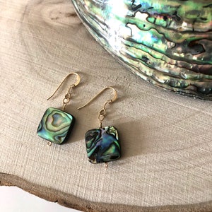 Paua shell jewelry, Moana earring, Abalone shell, Polynesian Hawaiian pacific island gift, handmade earrings