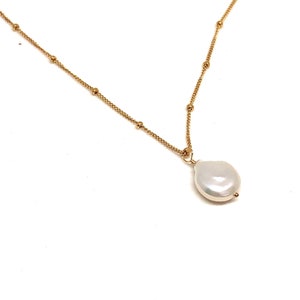 Perlenkette, perlenanhänger, 14k gold filled kette, geschenk für sie, silber halskette, geschenk für sie, geschenk für sie