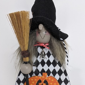 Halloween Witch Wooden Figure