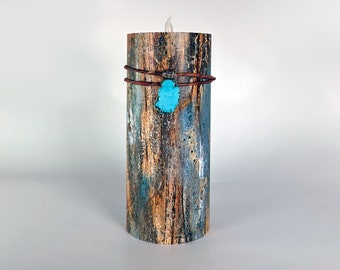 SPECIAL ORDER  - 6" set of 2 Southwestern Flameless Candle - Tealight Paper Crafts - Eco-Friendly Native American Decor