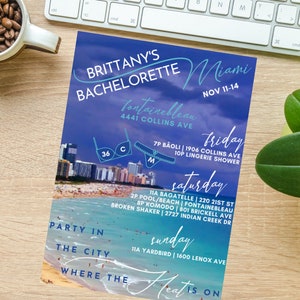 MIAMI Bachelorette Itinerary - Customized with details