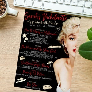 MARILYN MONROE Itinerary - Customized with details