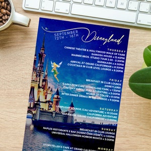 DISNEY Itinerary - Customized with details