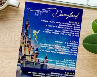 DISNEY Itinerary - Customized with details