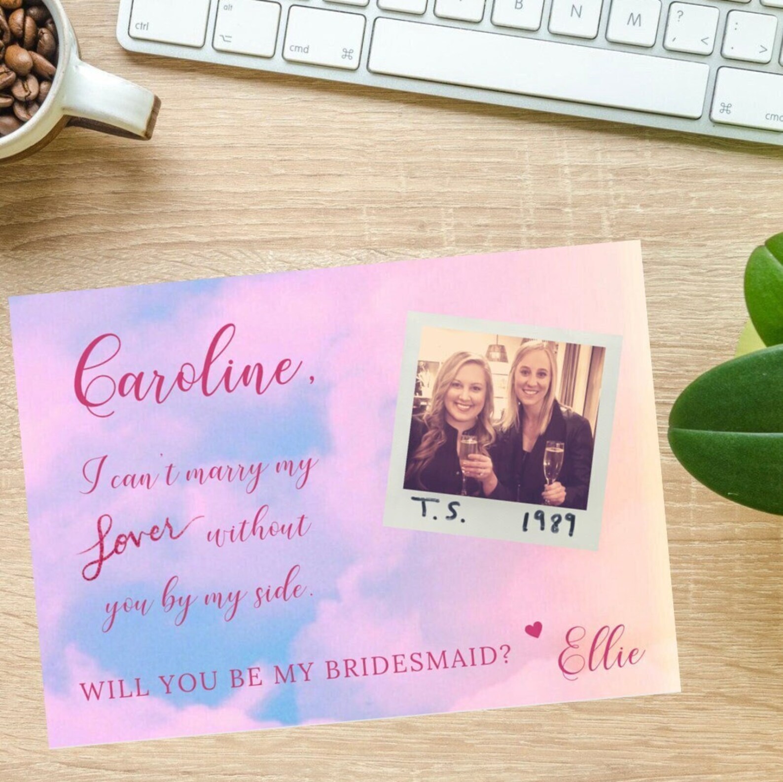 TAYLOR SWIFT Bridesmaid Proposal / Digital File, Printable customized