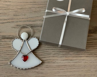 Angel Ornament, Stained Glass Angel, Awareness Angel, Remembrance Angel, Guardian Angel, Valentine Angel, Memory Angel, Inspirational Angel