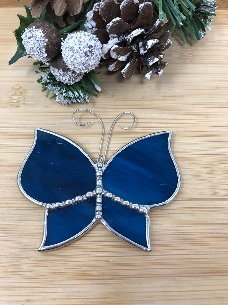 Stained Glass Butterfly Ornament Suncatcher Miniature Etsy