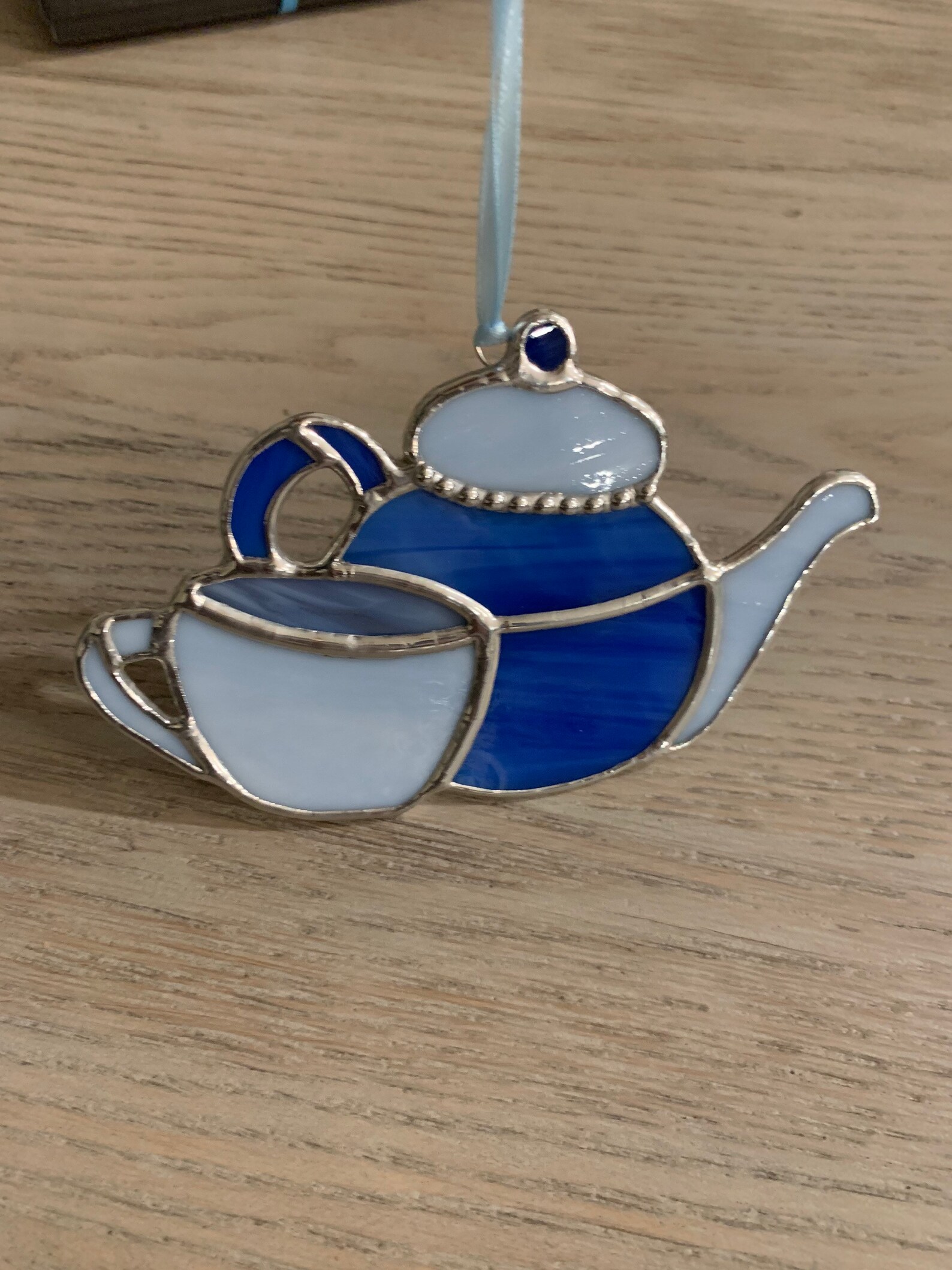 Stained Glass Tea Pot & Tea Cup Ornament Suncatcher Tea Etsy