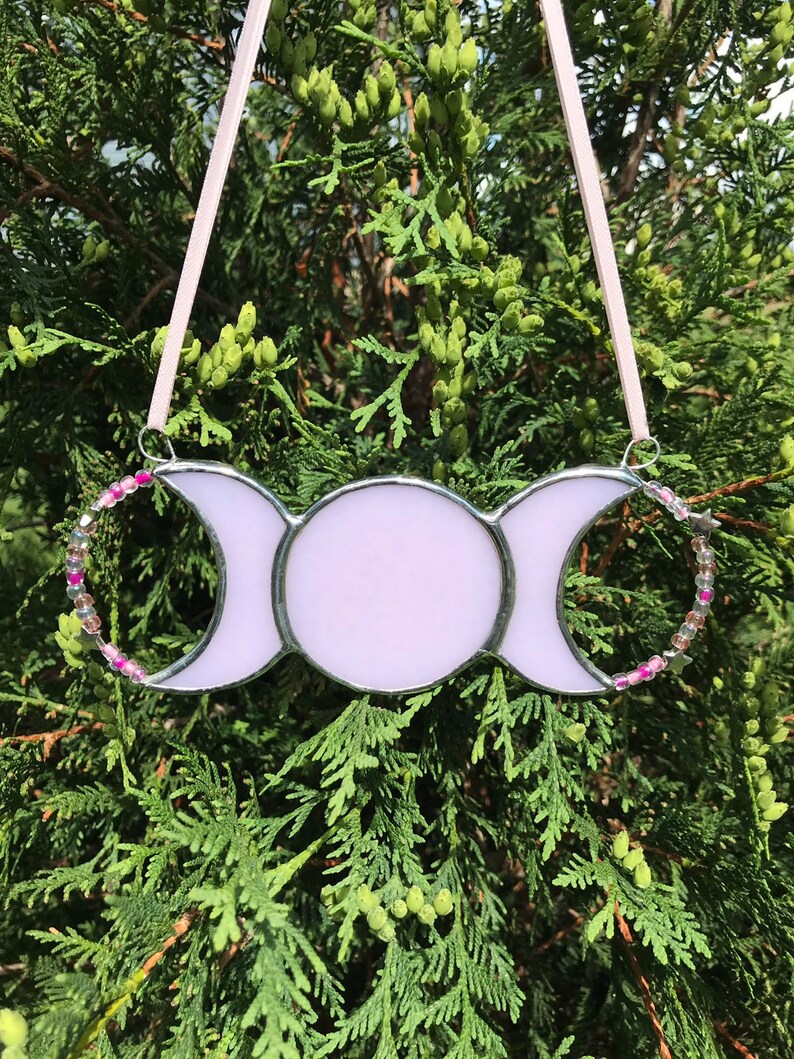 Triple Moon Goddess Symbol Celestial Decor Moon Phase Etsy