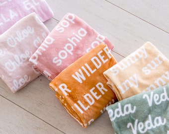 Plush Minky Name Blanket