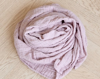 Classic Muslin Swaddle Blanket in Lilac