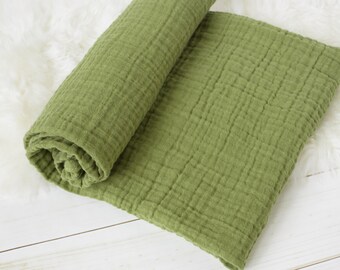 dark green swaddle blanket