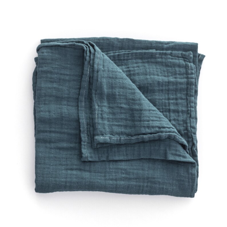 Muslin Swaddle Blanket in Balsam Green made from 100 cotton Etsy
