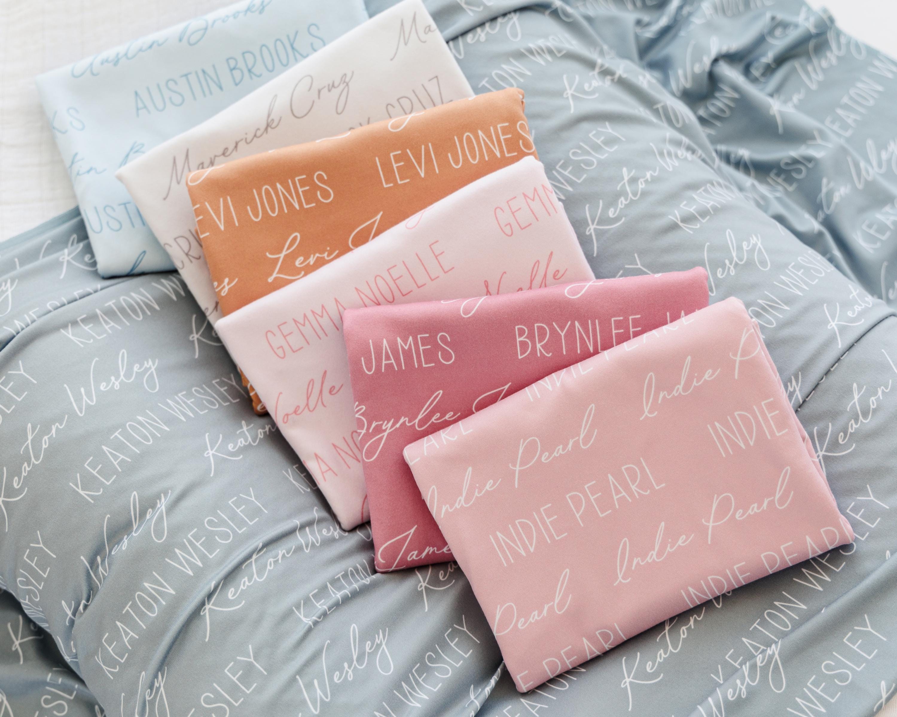 Personalized Swaddle Blanket - Signature Font Duo