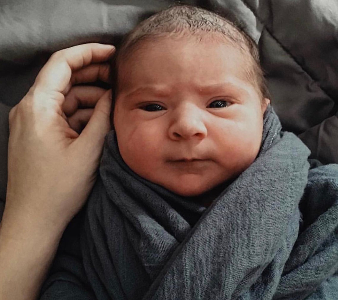 Muslin Swaddle Blanket in Balsam Green made from 100 cotton Etsy