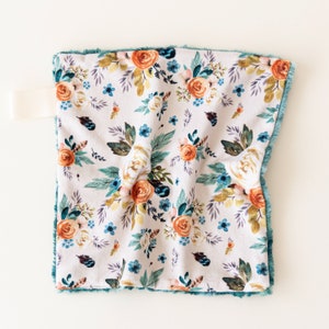 Boho Floral Lovey - Mini Security Blanket for Babies