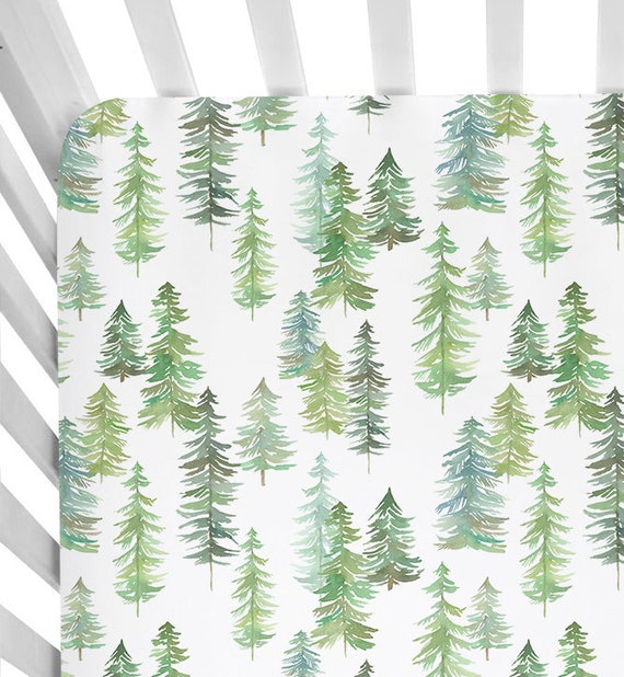 pine tree crib sheet