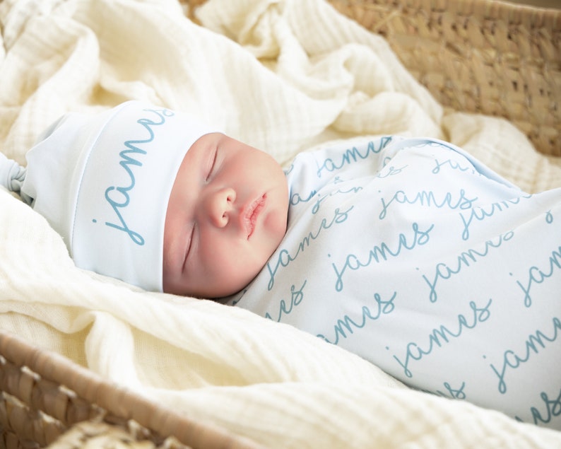 Personalized Baby Swaddle Blanket image 7