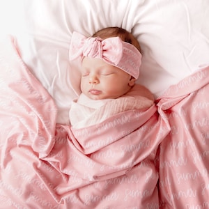 Personalized Baby Swaddle Blanket image 5