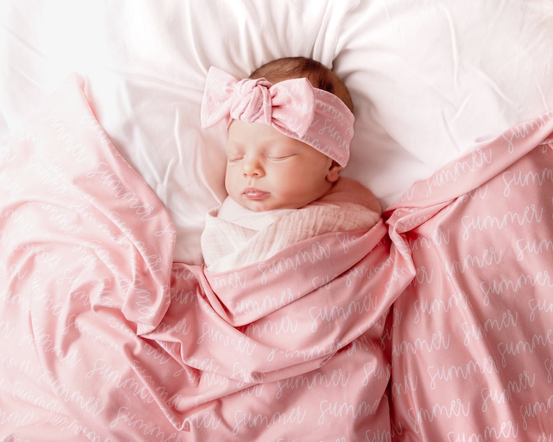 Personalized Baby Swaddle Blanket image 5