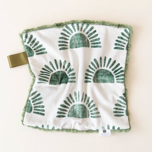 Sun Rays Sage Lovey Mini Security Blanket for Babies image 1