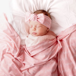 Personalized Baby Swaddle Blanket image 2