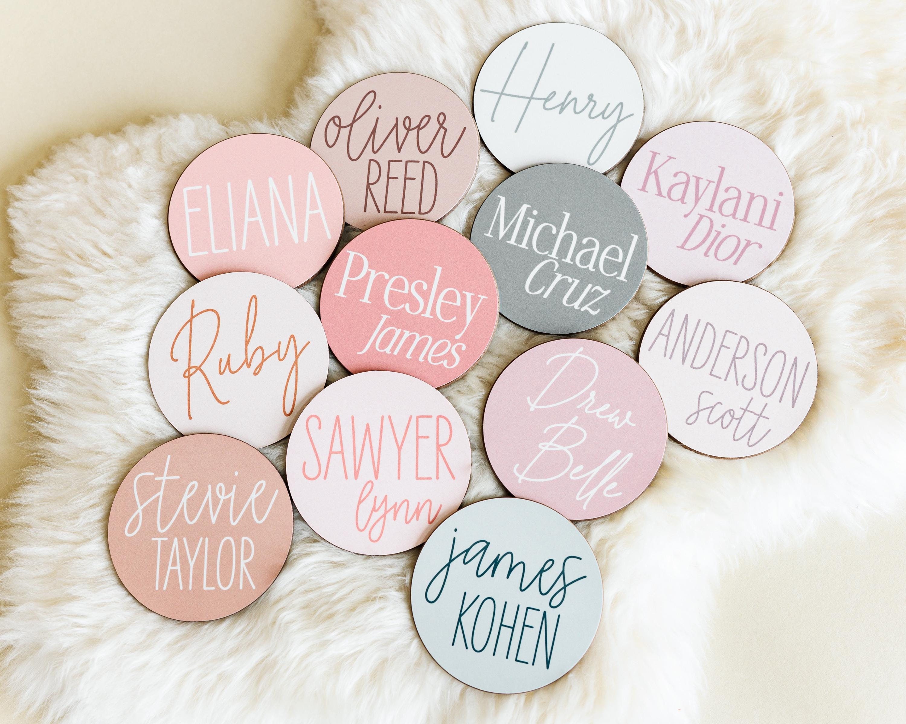 Baby Name Sign - 3.5" circle