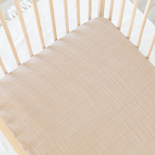 Deluxe Muslin Crib Sheet in Oat Etsy