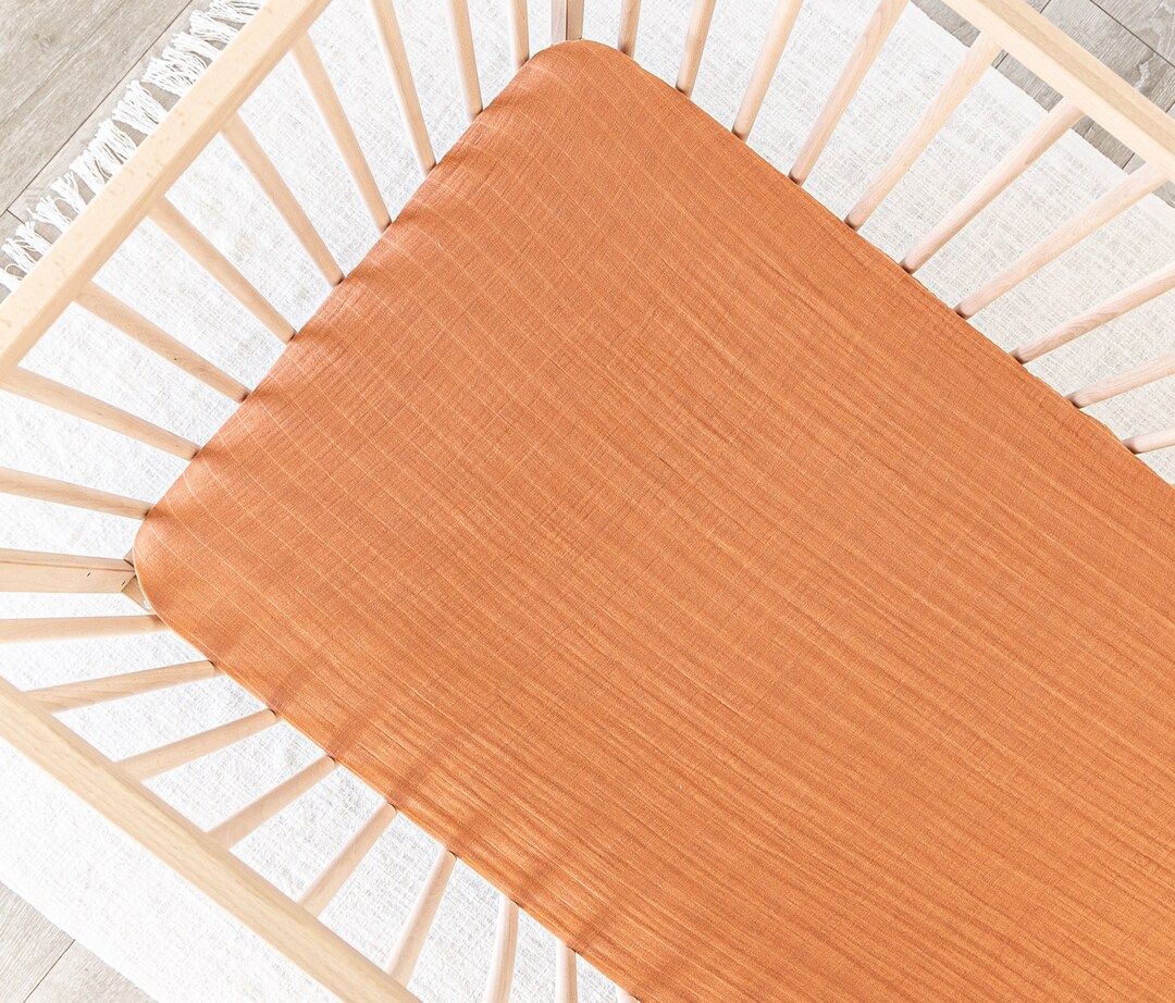 Deluxe Muslin Crib Sheet in Cedar Etsy