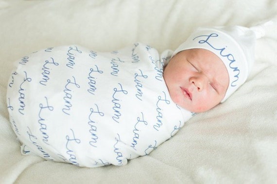 personalized baby swaddle