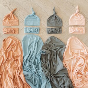 Jersey swaddle - dove bild 3