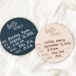 Hello World Write-in Baby Announcement Sign